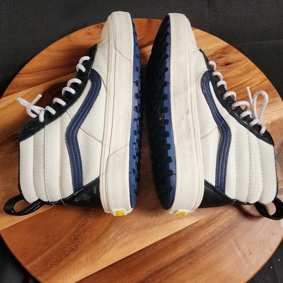 Vans SK8-Hi 2 Varsity Black Blue Marshmallow Shoes Men's Sz 6.5 Women's Sz 8 - Picture 5 of 8